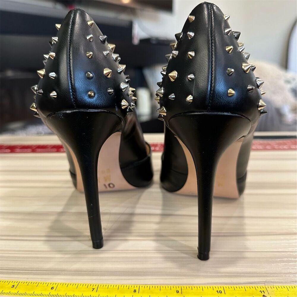 Mix No. 6‎ Women's Black Studded Stiletto Heels Size 7M Party Pumps 4” heels - Picture 8 of 11